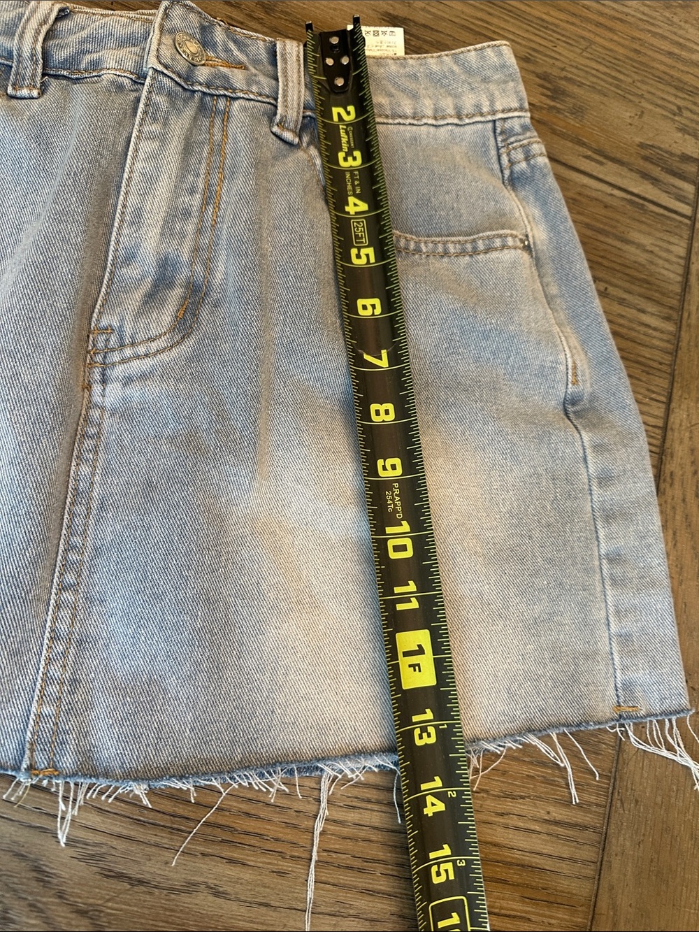 SHEIN Light Blue Frayed Hem Denim Mini Skirt SOLD✅ - Picture 7 of 7